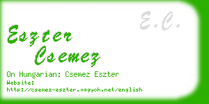 eszter csemez business card